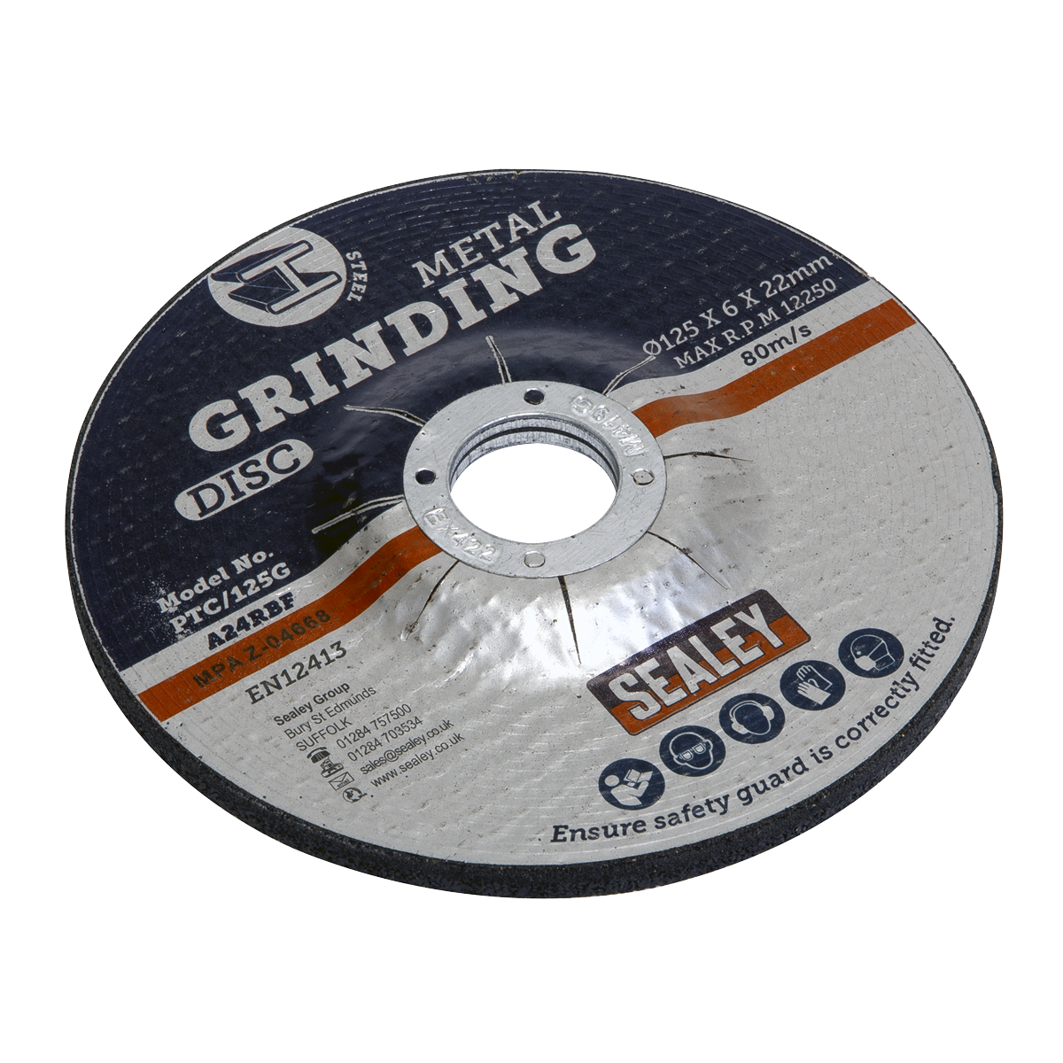 Sealey PTC/125G 125 x 6mm Grinding Disc 22mm Bore