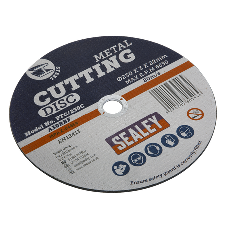 Sealey PTC/230C 230 x 3mm Cutting Disc 22mm Bore