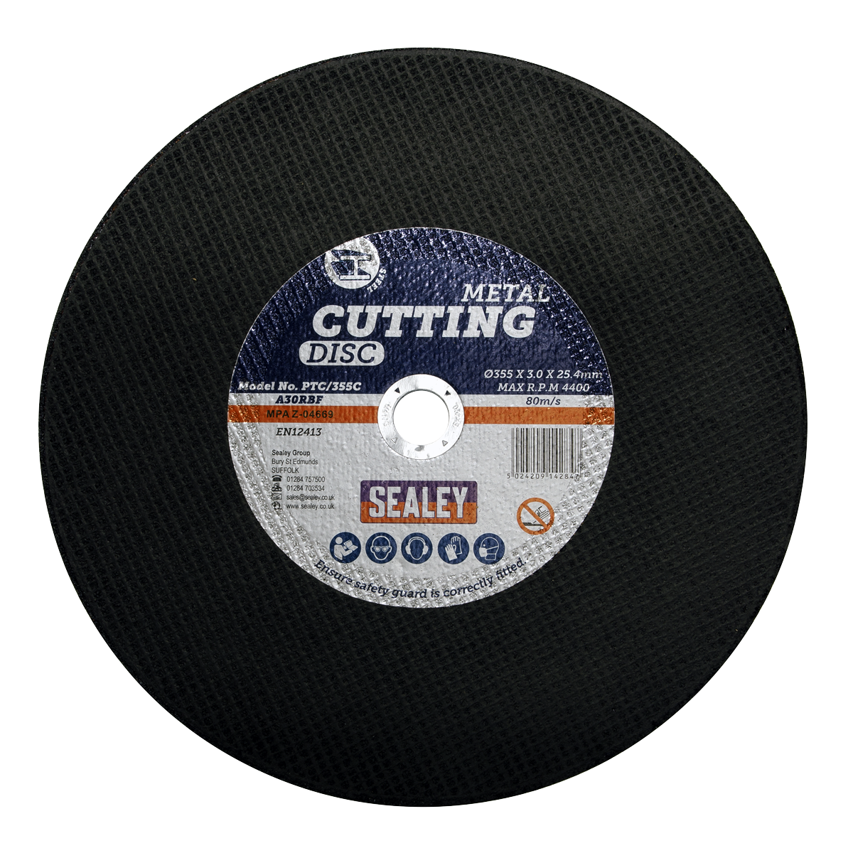 Sealey PTC/355C 355 x 3mm Cutting Disc 25.4mm Bore - additional view 2