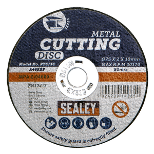 Sealey PTC/3C10 75 x 2mm Cutting Disc 10mm Bore - Pack of 10 - additional view 2