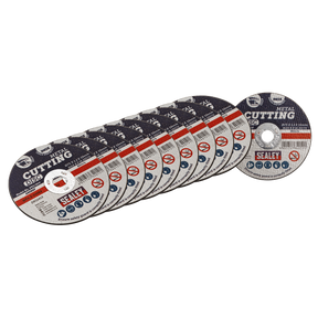 Sealey PTC/3CT10 75 x 1.2mm Cutting Disc 10mm Bore - Pack of 10