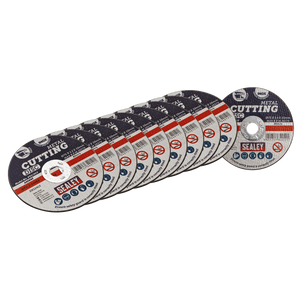 Sealey PTC/3CT10 75 x 1.2mm Cutting Disc 10mm Bore - Pack of 10