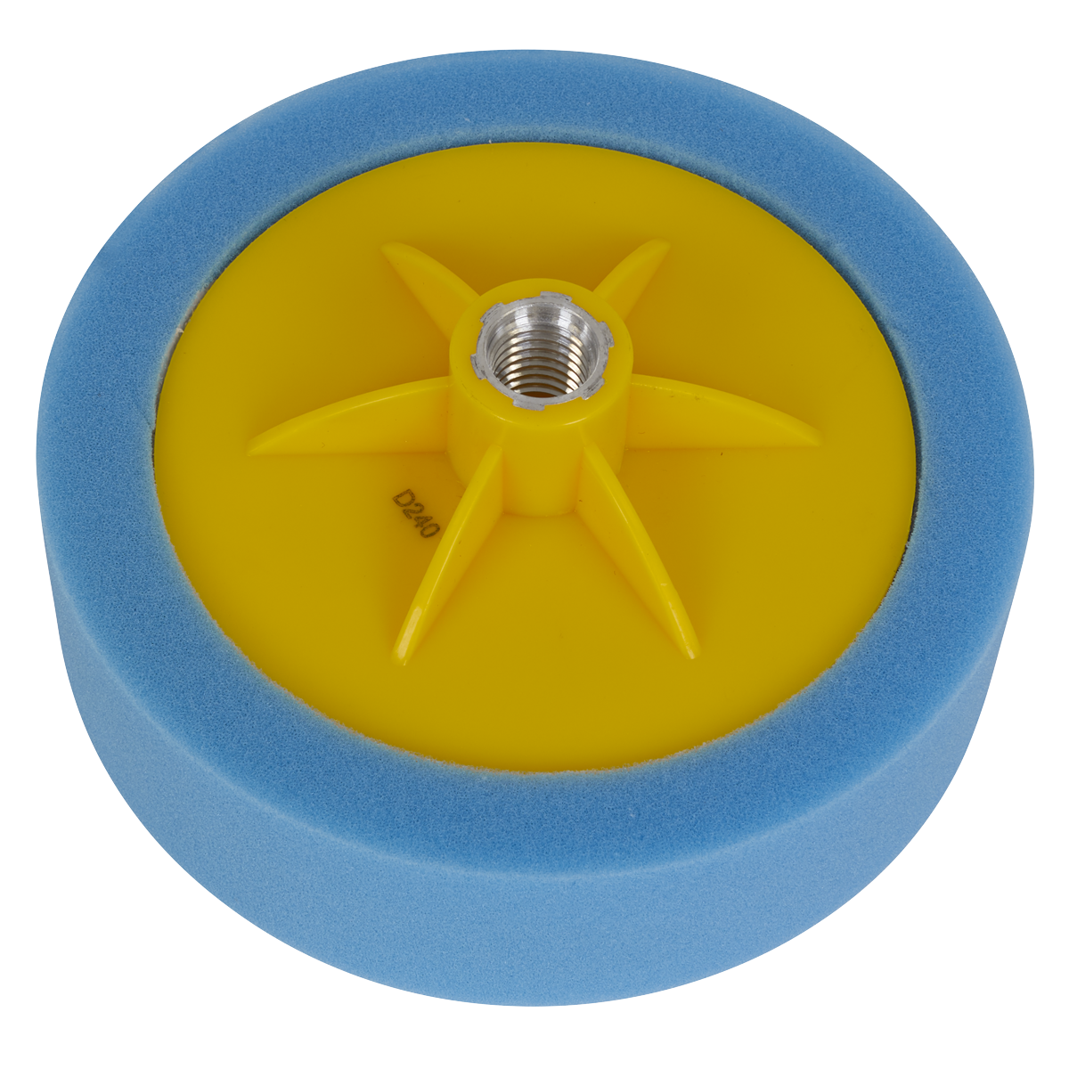 Sealey PTC/CH/5/8-B 150 x 50mm Buffing & Polishing Foam Head 5/8"UNC - Blue/Medium