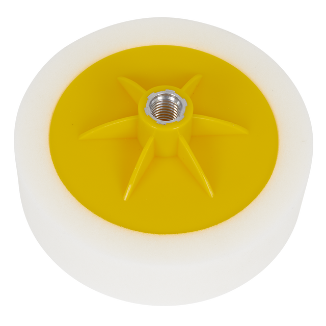 Sealey PTC/CH/5/8-W 150 x 50mm Buffing & Polishing Foam Head 5/8"UNC - White/Dense