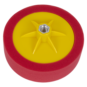 Sealey PTC/CH/M14-R 150 x 50mm Buffing & Polishing Foam Head M14 x 2mm - Red/Ultra-Soft