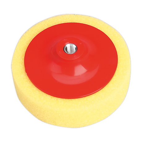 Sealey PTC/CH/M14-Y 150 x 50mm Buffing & Polishing Foam Head M14 x 2mm - Yellow/Coarse