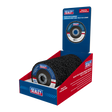 Sealey PTC/CW115DB 115 x 13mm Black Polycarbide Abrasive Strip Disc 22mm Bore - Display Box of 10