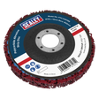 Sealey PTC/CW115R Polycarbide Abrasive Strip Disc 115 x 13 x 22mm - Red