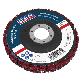 Sealey PTC/CW115R Polycarbide Abrasive Strip Disc 115 x 13 x 22mm - Red