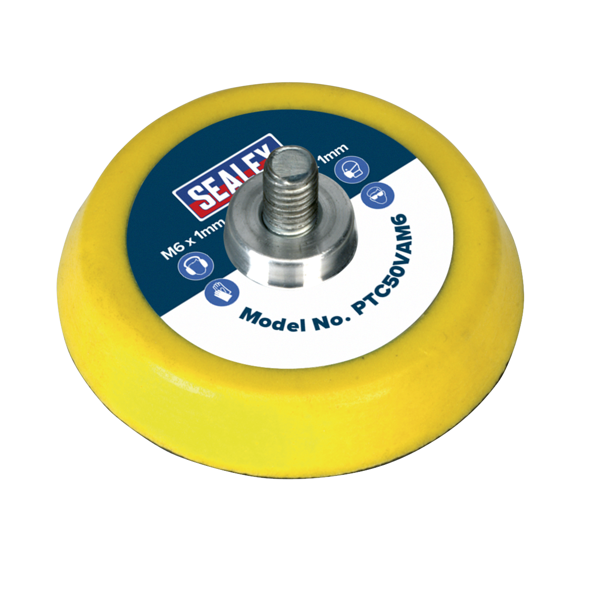 Sealey PTC50VAM6 50mm Hook-and-Loop Backing Pad M6 x 1mm