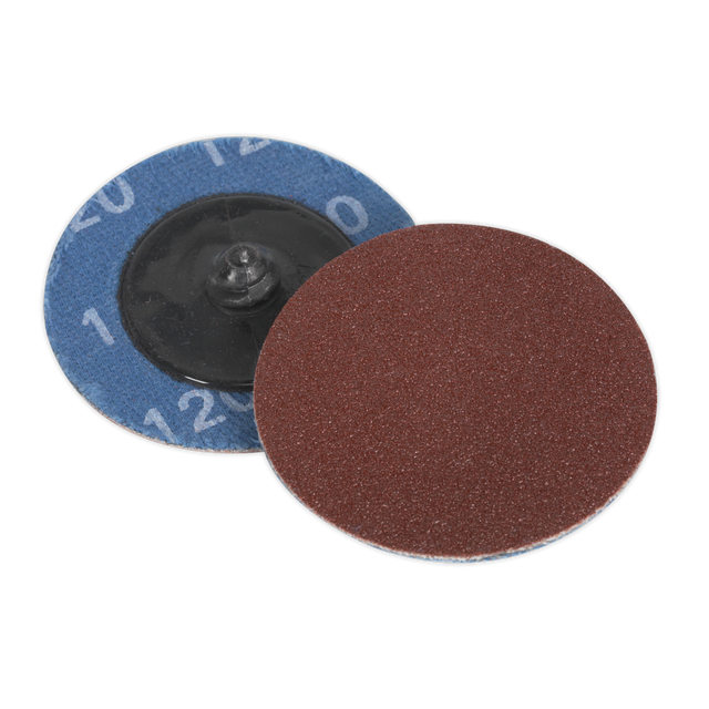 Sealey PTCQC50120 50mm Quick Change Sanding Disc 120Grit - Pack of 10
