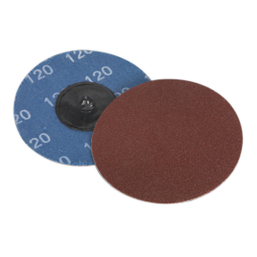Sealey PTCQC75120 75mm Quick Change Sanding Disc 120Grit - Pack of 10