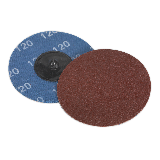 Sealey PTCQC75120 75mm Quick Change Sanding Disc 120Grit - Pack of 10