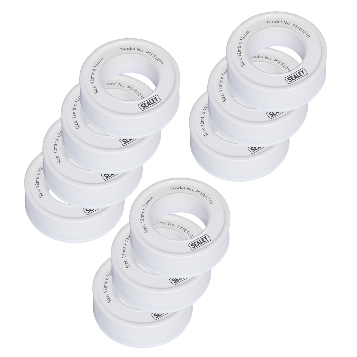 Sealey PTFE1210 PTFE Thread Sealing Tape 12mm x 12m