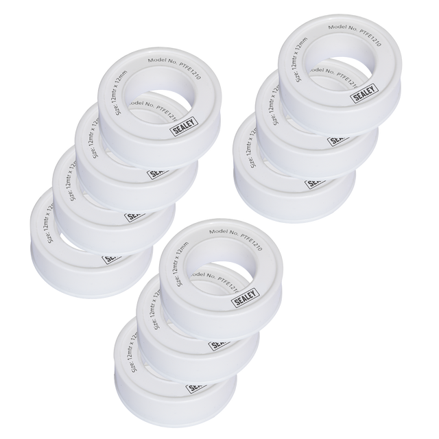 Sealey PTFE1210 PTFE Thread Sealing Tape 12mm x 12m