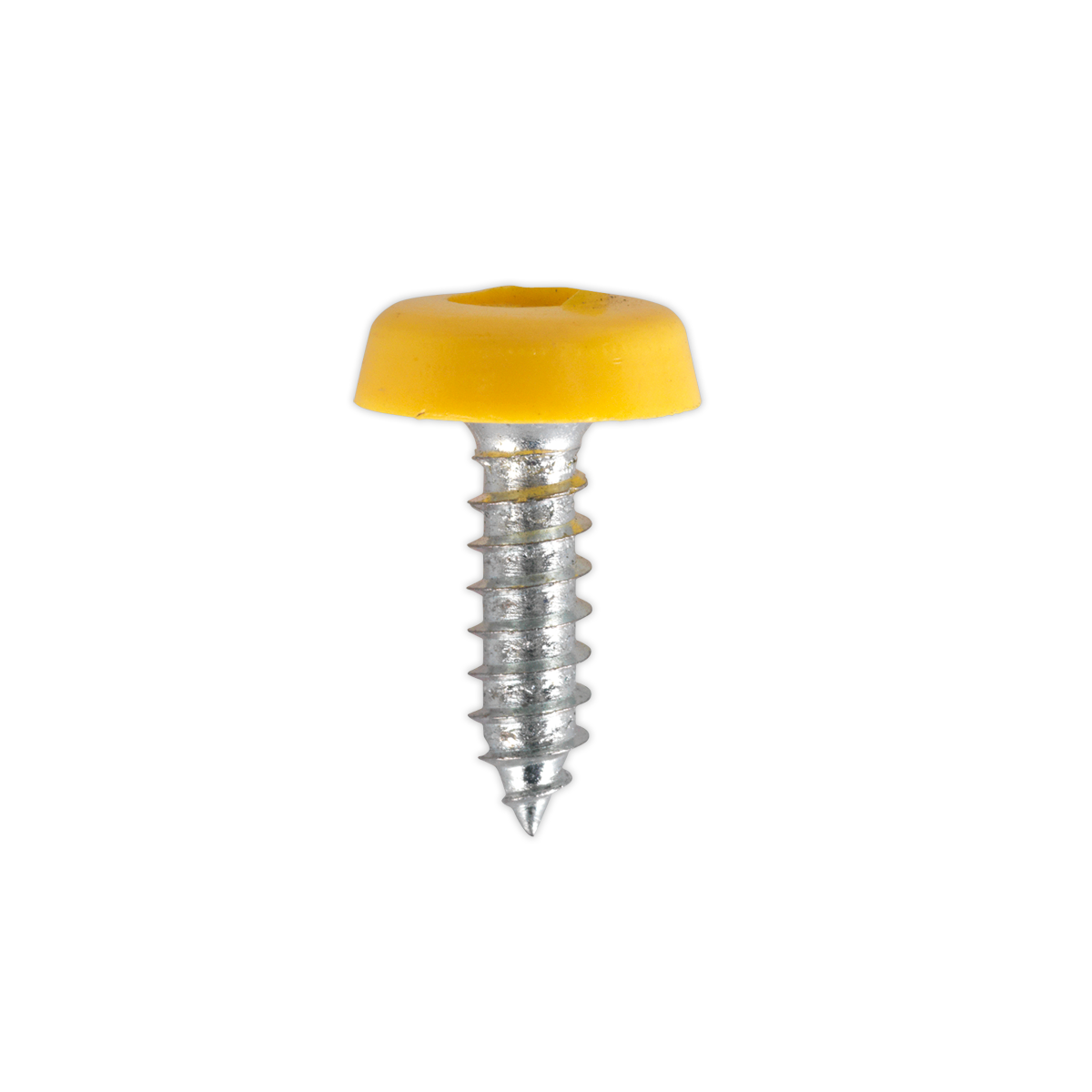 Sealey PTNP2 Numberplate Screw with Plastic Enclosed Head 4.8 x 18mm, Yellow - Pack of 50 - additional view 3
