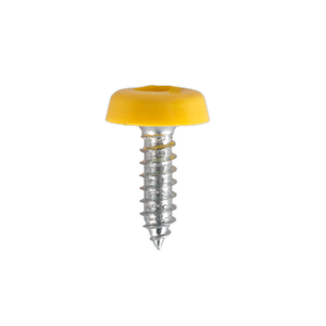 Sealey PTNP2 Numberplate Screw with Plastic Enclosed Head 4.8 x 18mm, Yellow - Pack of 50 - additional view 3