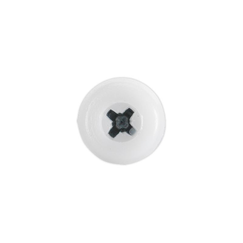 Sealey PTNP5 Numberplate Screw with Plastic Enclosed Head 4.8 x 24mm, White - Pack of 50 - additional view 2