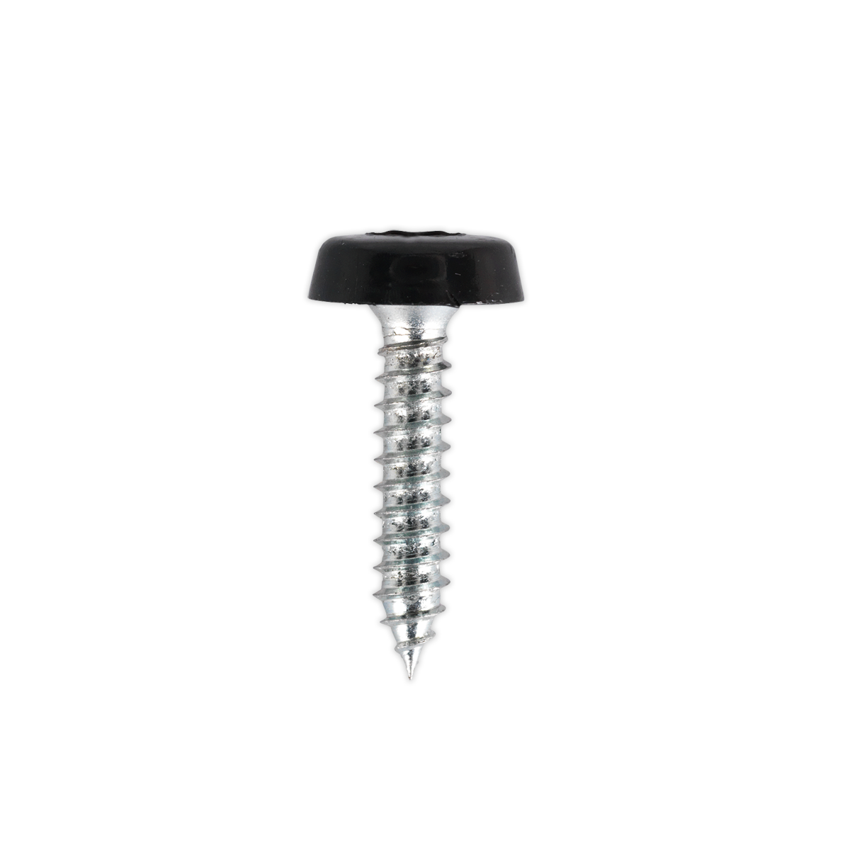 Sealey PTNP7 Numberplate Screw with Plastic Enclosed Head 4.8 x 24mm, Black - Pack of 50 - additional view 2