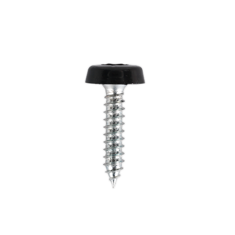 Sealey PTNP7 Numberplate Screw with Plastic Enclosed Head 4.8 x 24mm, Black - Pack of 50 - additional view 2