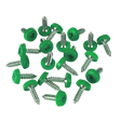 Sealey PTNPG Numberplate Screws 4.8 x 18mm, Green - Pack of 50
