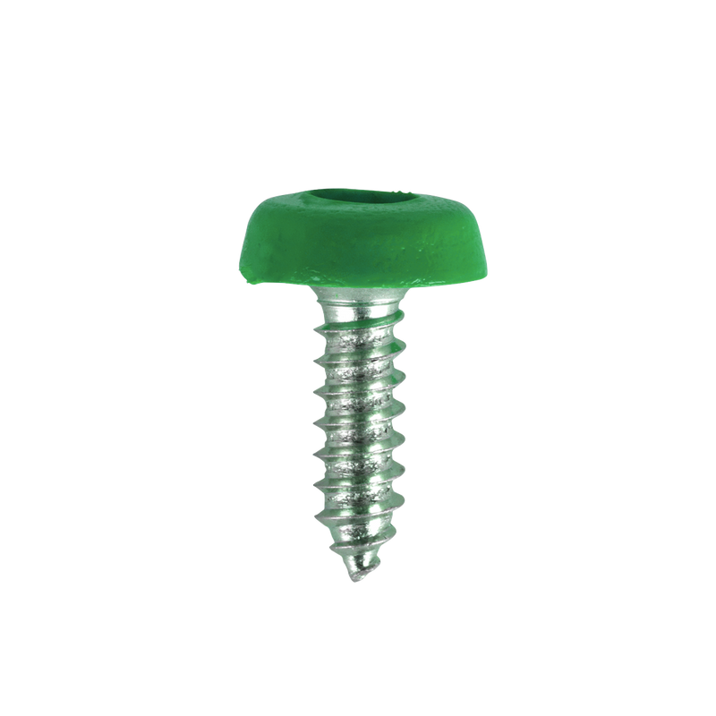 Sealey PTNPG Numberplate Screws 4.8 x 18mm, Green - Pack of 50 - additional view 2