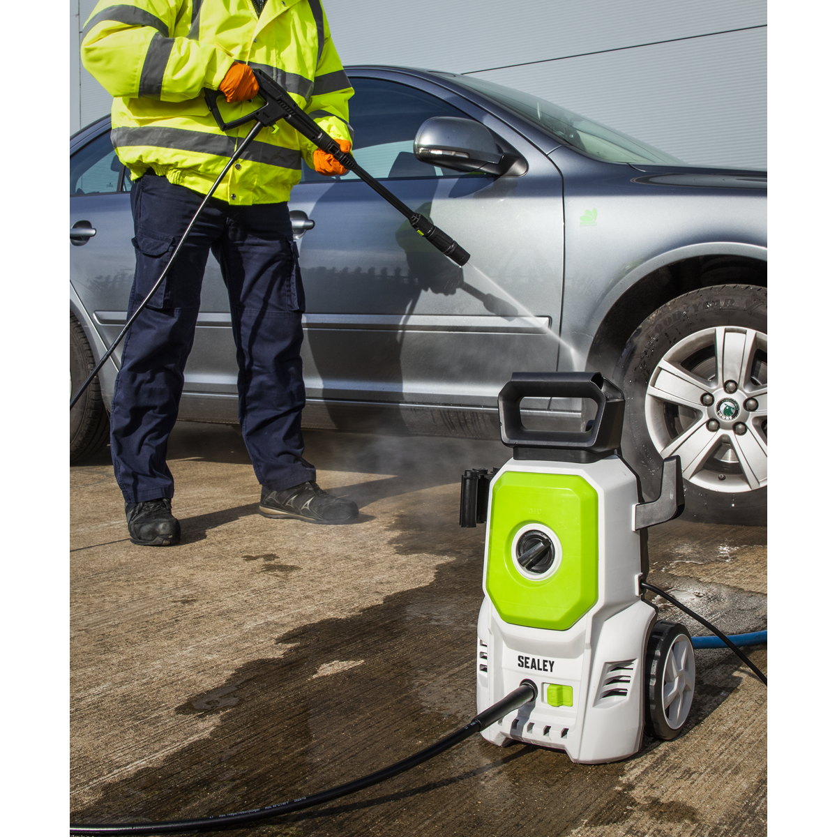 Sealey PW1610 Pressure Washer with TSS & Rotablast® Nozzle 100bar 1200W/230V - additional view 15