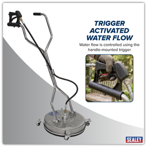 Sealey PWAK18 18" Surface Cleaner with Dual Handle & Rotating Spray Bar - Stainless Steel - additional view 8