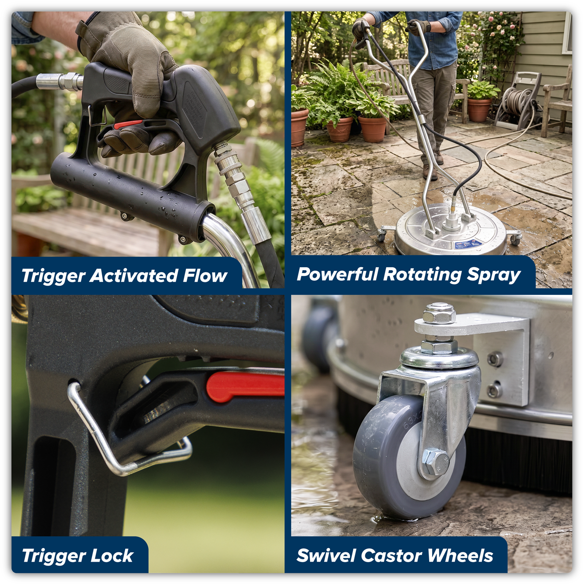 Sealey PWAK24 24" Surface Cleaner with Dual Handle & Rotating Spray Bar - Stainless Steel - additional view 10