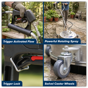 Sealey PWAK24 24" Surface Cleaner with Dual Handle & Rotating Spray Bar - Stainless Steel - additional view 10