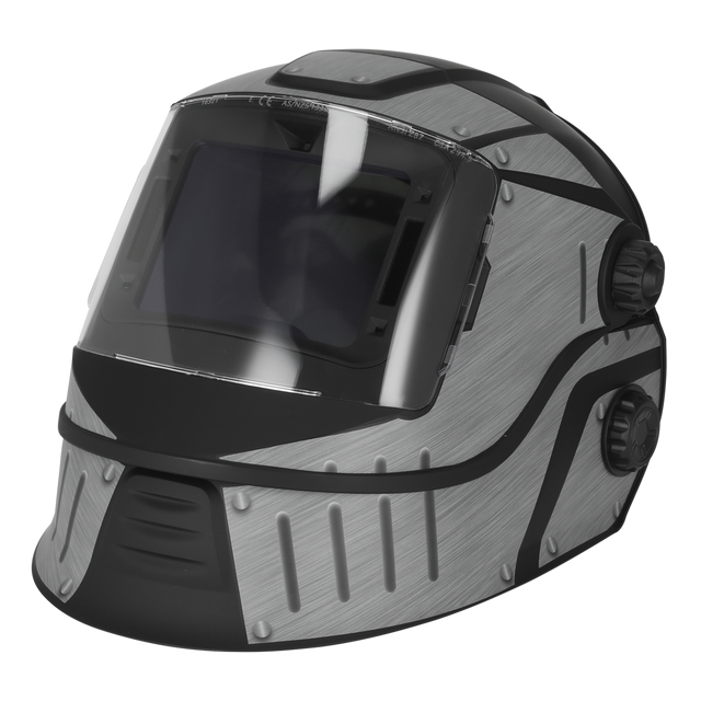 Sealey PWH603 Auto Darkening Solar Powered Flip-Up Welding Helmet Shade 9-13