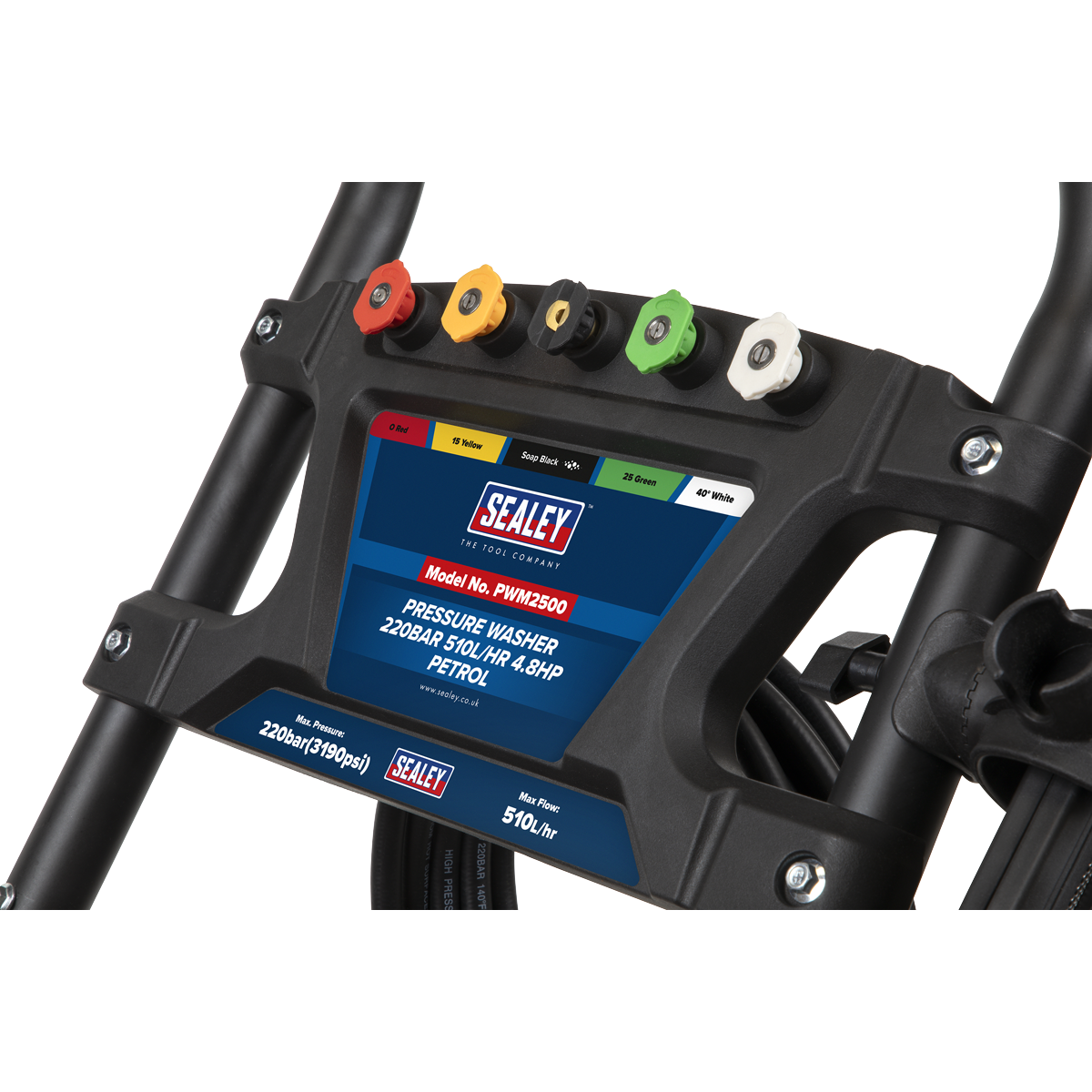 Sealey PWM2500 Pressure Washer 220bar 570L/hr 5.8hp - Petrol - additional view 6