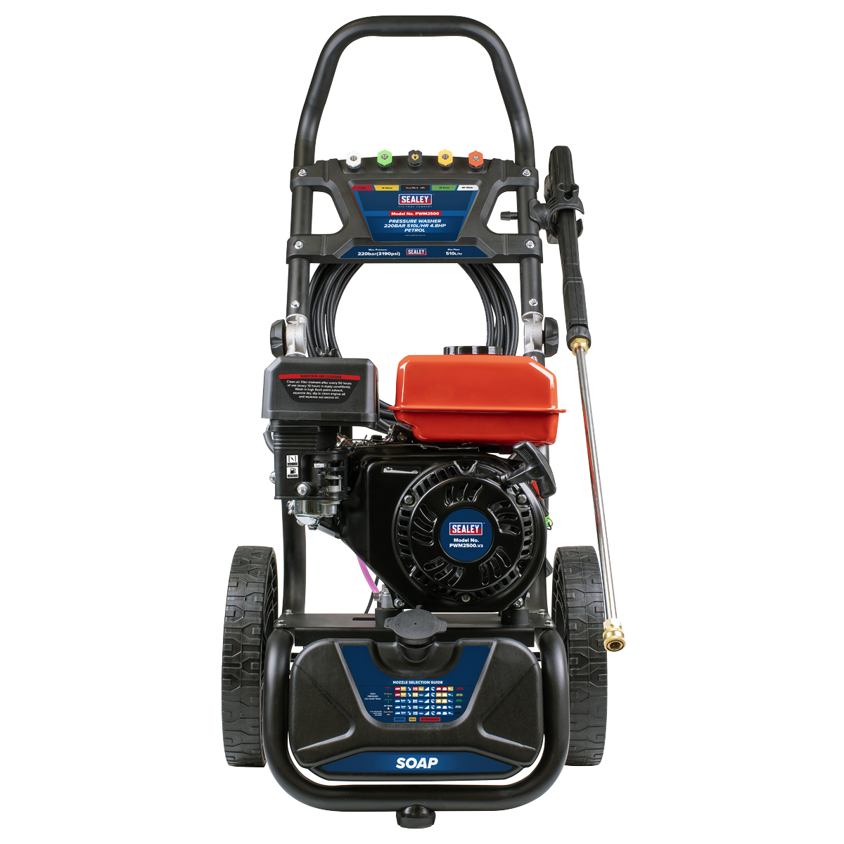 Sealey PWM2500 Pressure Washer 220bar 570L/hr 5.8hp - Petrol - additional view 3