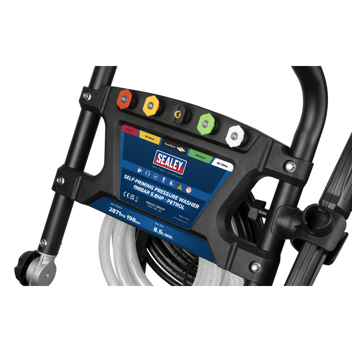 Sealey PWM2500SP Pressure Washer 198bar 513L/hr Self-Priming 5.8hp Petrol - additional view 6