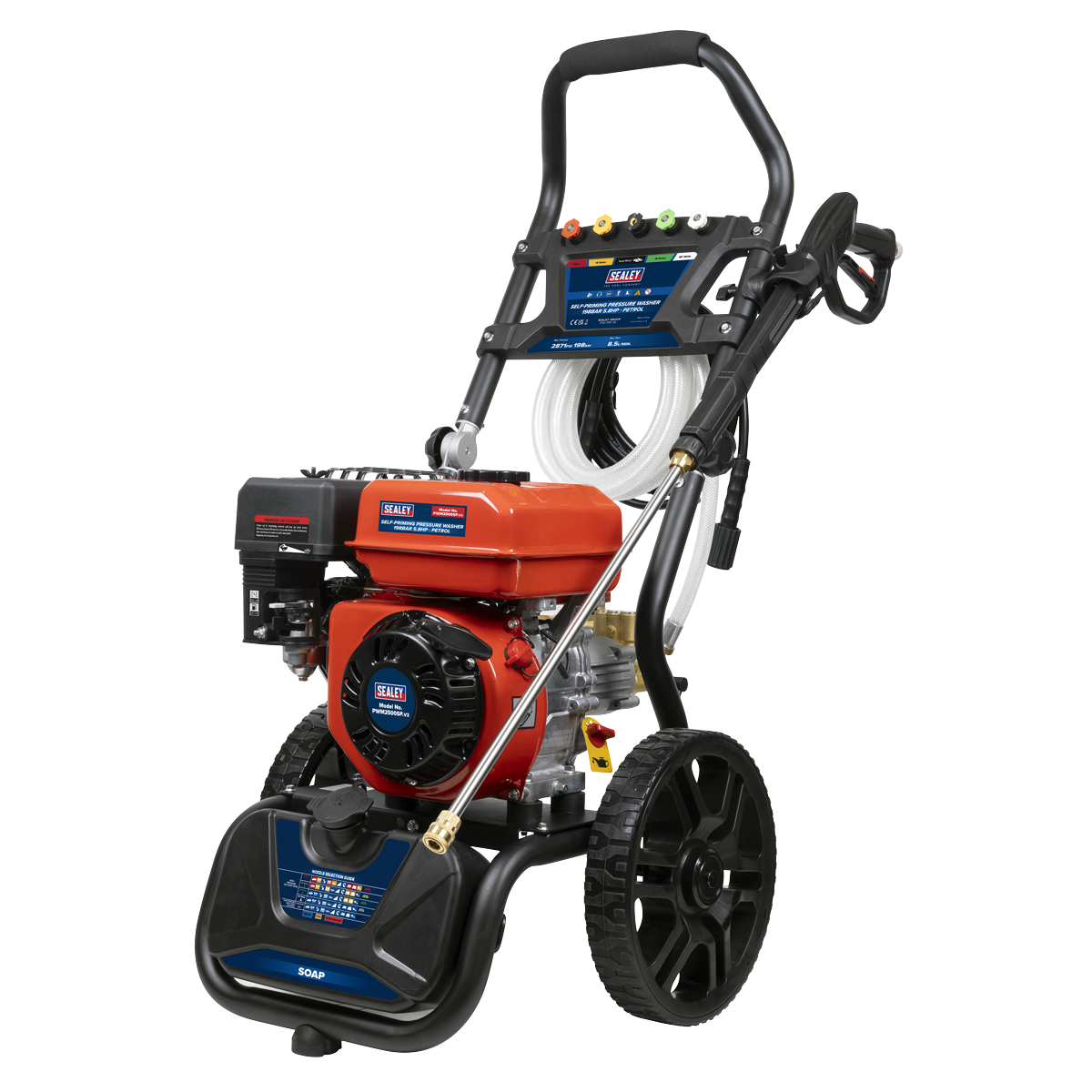 Sealey PWM2500SP Pressure Washer 198bar 513L/hr Self-Priming 5.8hp Petrol - additional view 2