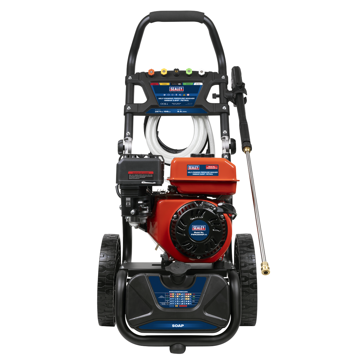 Sealey PWM2500SP Pressure Washer 198bar 513L/hr Self-Priming 5.8hp Petrol - additional view 4