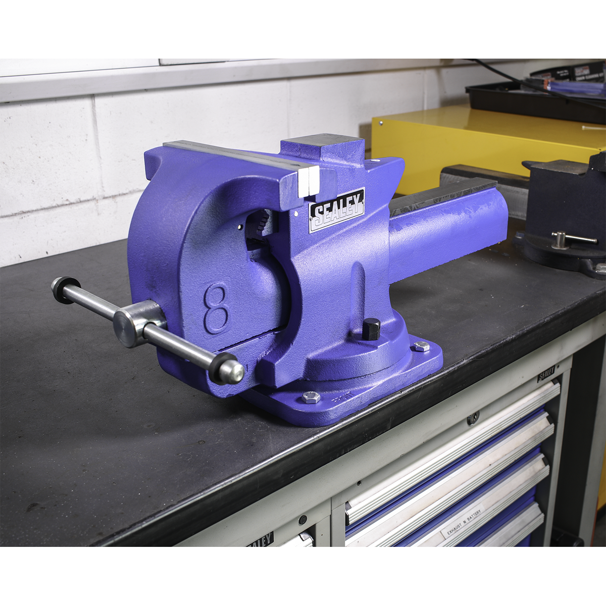 Sealey QAV200 Quick Action Cast Iron Vice with Swivel Base 200mm - additional view 4