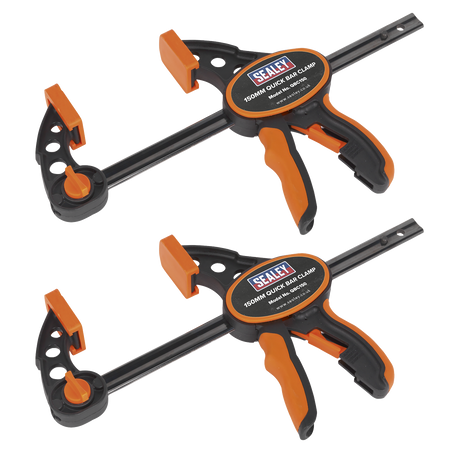 Sealey QBC1502 Quick Bar Clamp Set 150mm 2pc