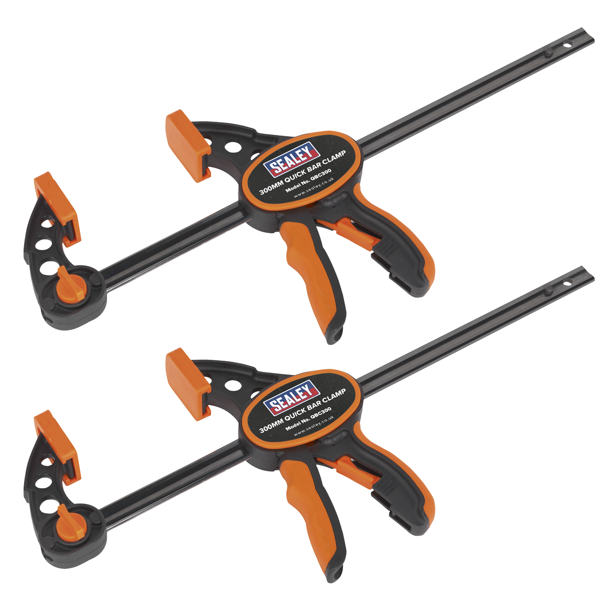 Sealey QBC3002 Quick Bar Clamp Set 300mm 2pc
