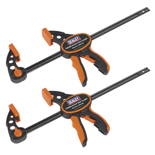 Sealey QBC3002 Quick Bar Clamp Set 300mm 2pc