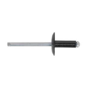 Sealey RAB4014L Aluminium Large Flange Rivet 4 x 14mm, Black - Pack of 200