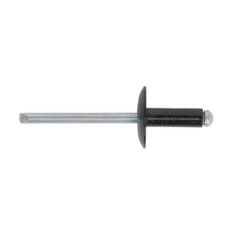 Sealey RAB4014L Aluminium Large Flange Rivet 4 x 14mm, Black - Pack of 200