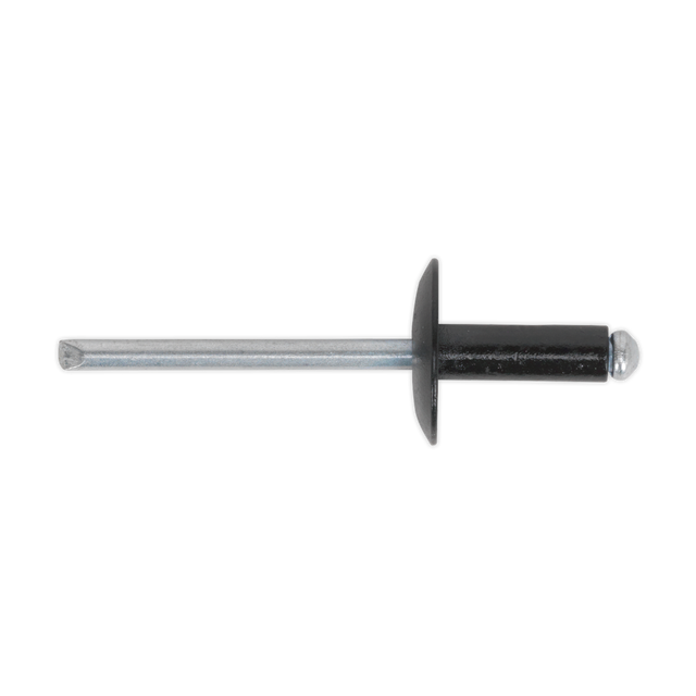 Sealey RAB4014L Aluminium Large Flange Rivet 4 x 14mm, Black - Pack of 200
