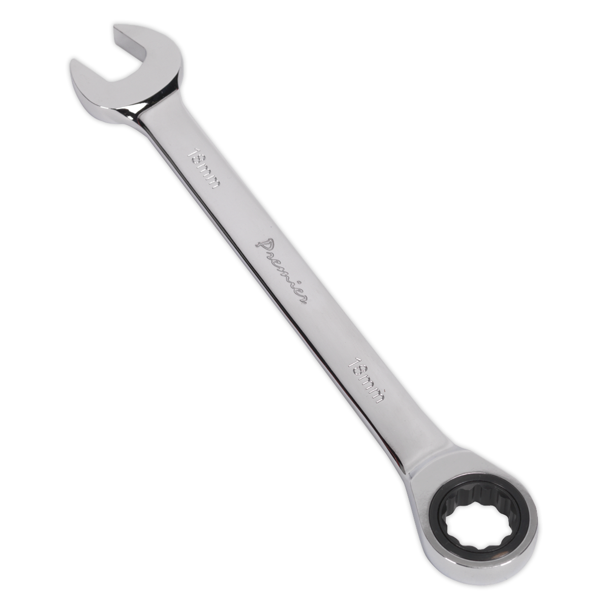 Sealey RCW18 Premier Combination Ratchet Spanner 18mm