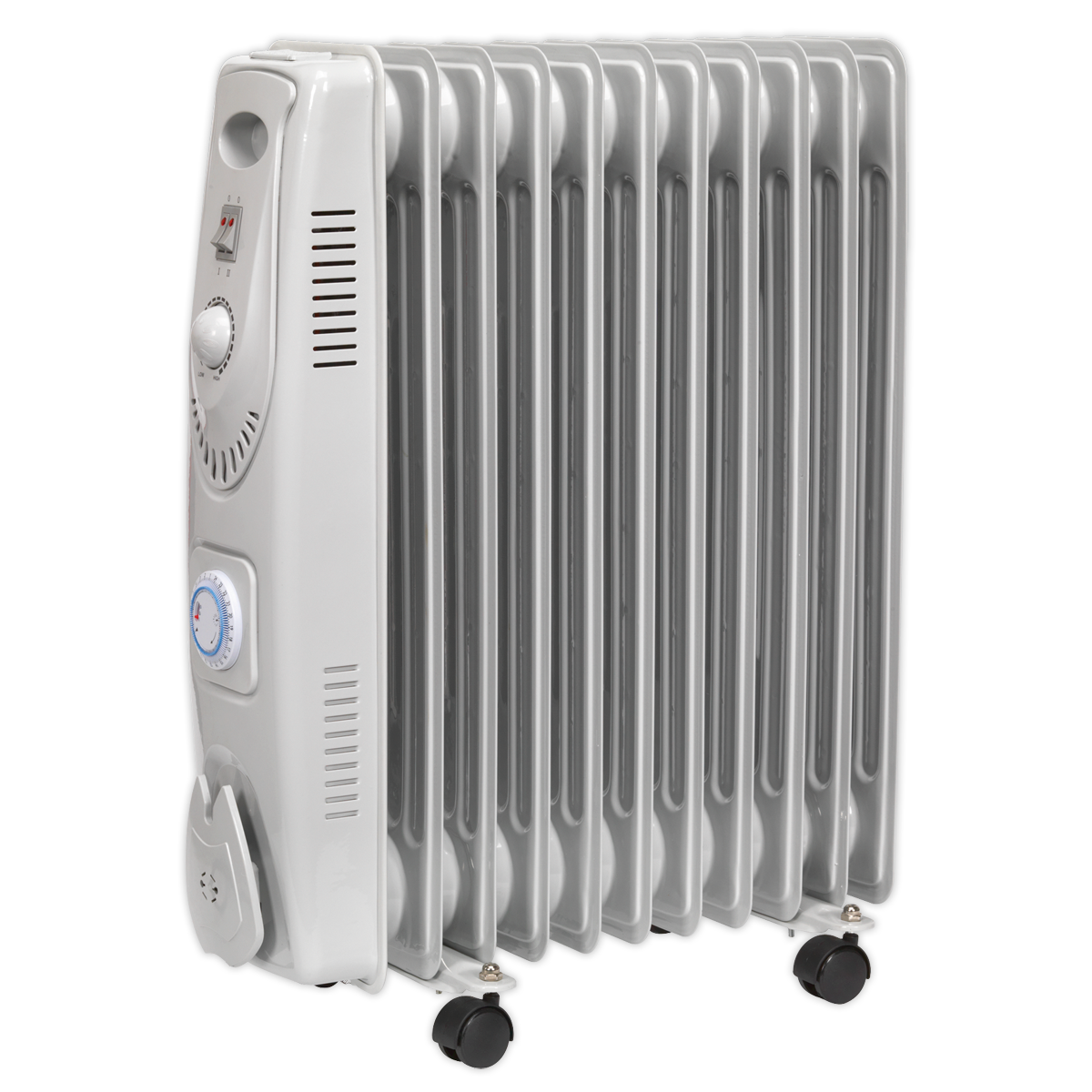 Sealey RD2500T 11-Element Oil Filled Radiator with Timer 2500W/230V
