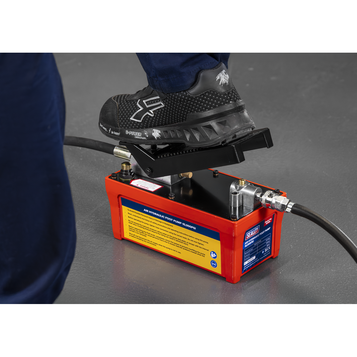 Sealey RE109 Air Hydraulic Foot Pump 10,000psi - additional view 10
