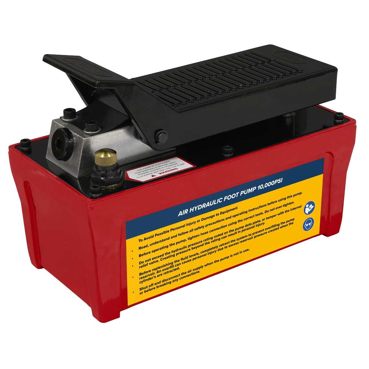 Sealey RE109 Air Hydraulic Foot Pump 10,000psi