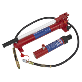 Sealey RE97.10-COMBO Snap Push Ram with Pump & Hose Assembly 10 Tonne