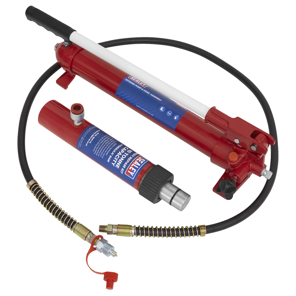 Sealey RE97.10-COMBO Snap Push Ram with Pump & Hose Assembly 10 Tonne - additional view 2