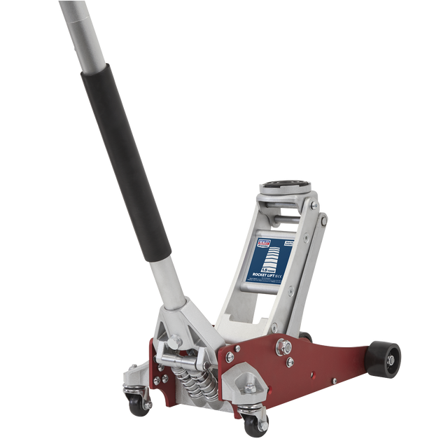 Sealey RJA1550 Premier Low Profile Aluminium Trolley Jack with Rocket Lift 1.5 Tonne